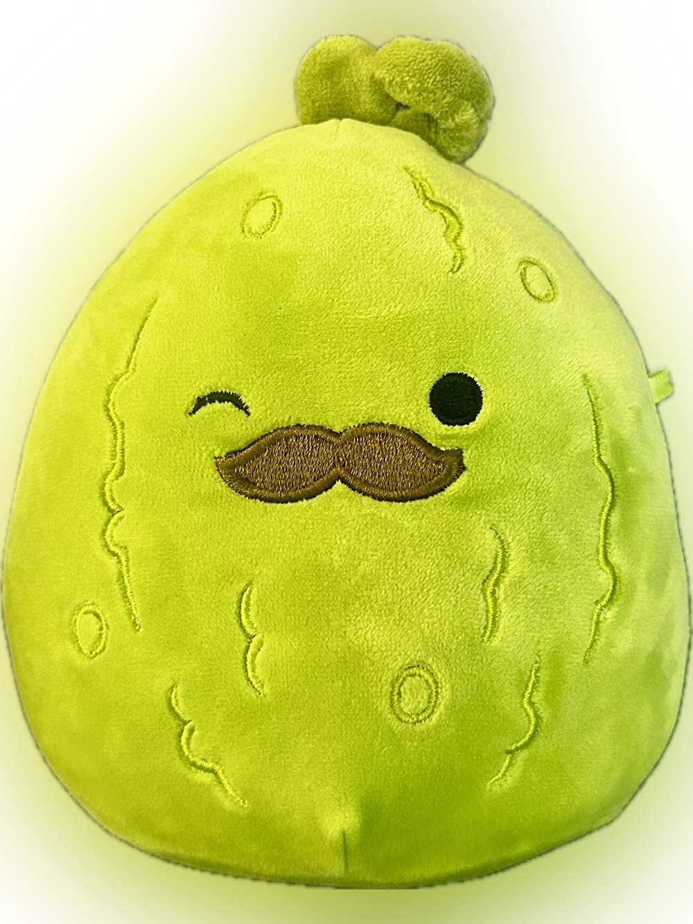 Squishmallows Charles the Pickle Green Mustache Plush 5 inch Foodie Toy